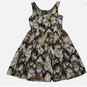 NWT ModCloth It's 'Kitten' Crazy Around Here Sleeveless Fit & Flare Dress
